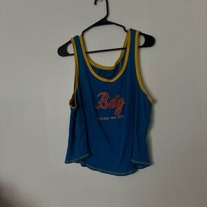 Urban Outfitters BDG Blue and Mustard Tank Top